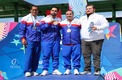 Cuba logró hacer el 1, 2 y 3 en el tiro rápido de pistola varonil | Twitter: @SSalvador2023