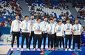 México recibiendo la medalla de plata en el baloncesto | Twitter: @COM_Mexico