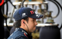 Checo Pérez, frustrado en el GP de Austria. (AFP)