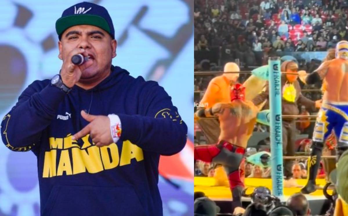 Aczino no se esperaba el tremendo golpeó que lo mandó a la lona. Foto: (Especial)
