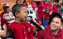 Chucho, cantando en el estadio de los Diablos Rojos (Foto: TikTok)