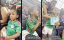 El pequeño Zavion apoyó con todo al Tricolor en la Final de la Copa Oro. Foto: (Especial)
