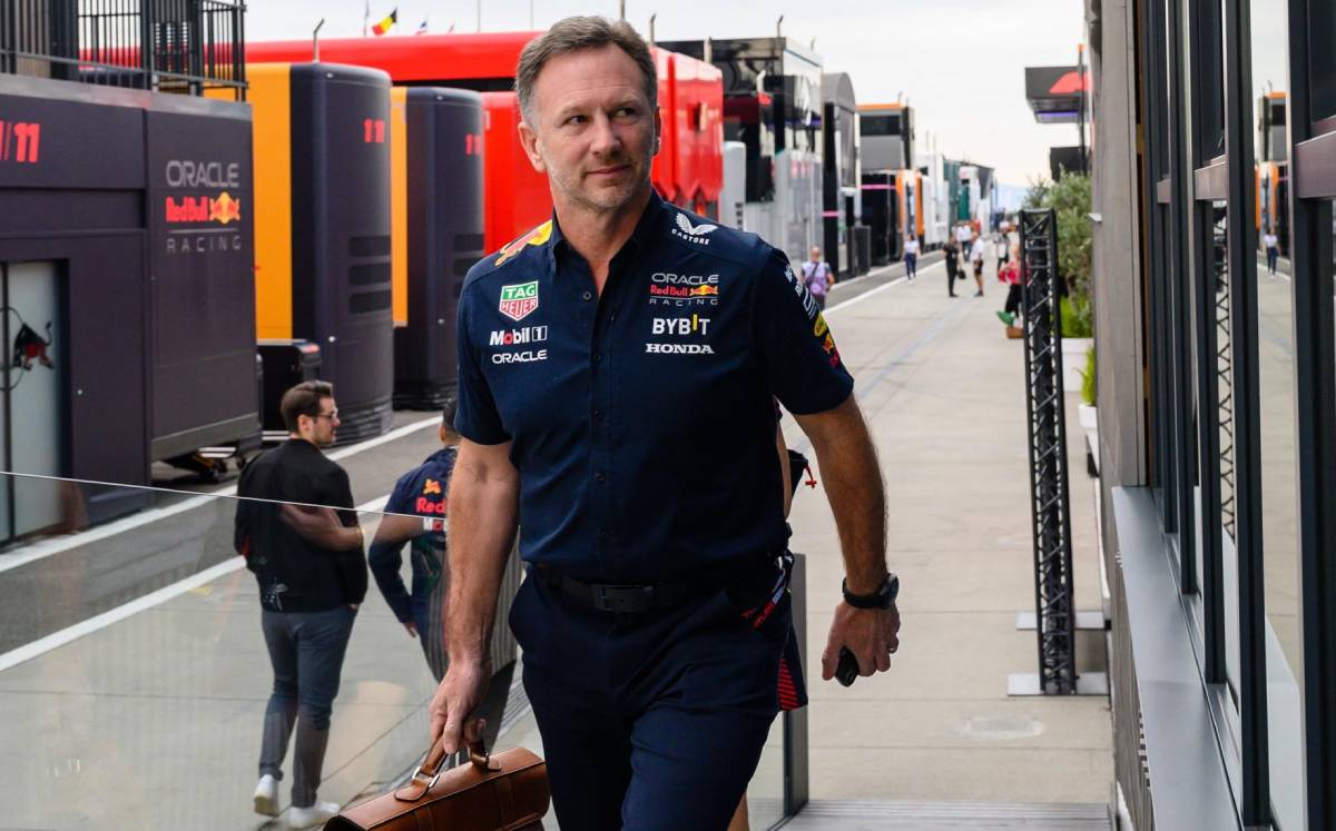 Horner, en su llegada al Hungaroring (EFE)