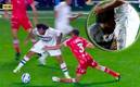 Marcelo no pudo evitar pisar a su rival, por lo que lo lesionó de gravedad. Foto: (Especial)