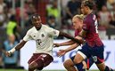 Mathys Tel vio acción el sábado en el partido ante Leipzig. FOTO: AFP.
