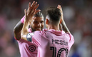 Los capitanes del Inter Miami festejando juntos.