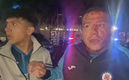 El aficionado de Cruz Azul terminó con sangre.