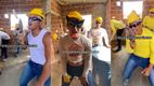 Albañiles se vuelven virales por hacer música de forma muy insual