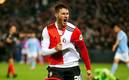 Giménez celebra un gol contra Lazio (Reuters)