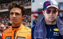 Lando Norris y Checo Pérez