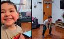 El pequeño acabó festejando con el típico 'siuu' que realiza el Bicho. Foto: (Especial)