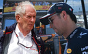 Helmur Marko arremetió contra Checo Pérez. (Fotos: Reuters y AFP)