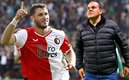 Santiago Giménez respondió a Cuahtémoc Blanco. (Fotos AFP y Mexsport)