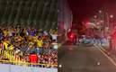 Aficionados de Tigres fueron golpeados por otros de Chivas. (Foto: Mexsport y captura)