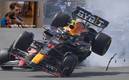 Checo Pérez tuvo que abandonar el GP de México. FOTO: Reuters
