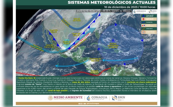 Reportan bajas temperaturas para el día de la Guadalupana; pronóstico