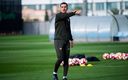 Rafa Márquez en un entrenamiento del Barça Atlètic. (@FCBarcelonaB)