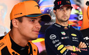 Lando Norris lanzó dardo a Checo Pérez. (Fotos: AFP)
