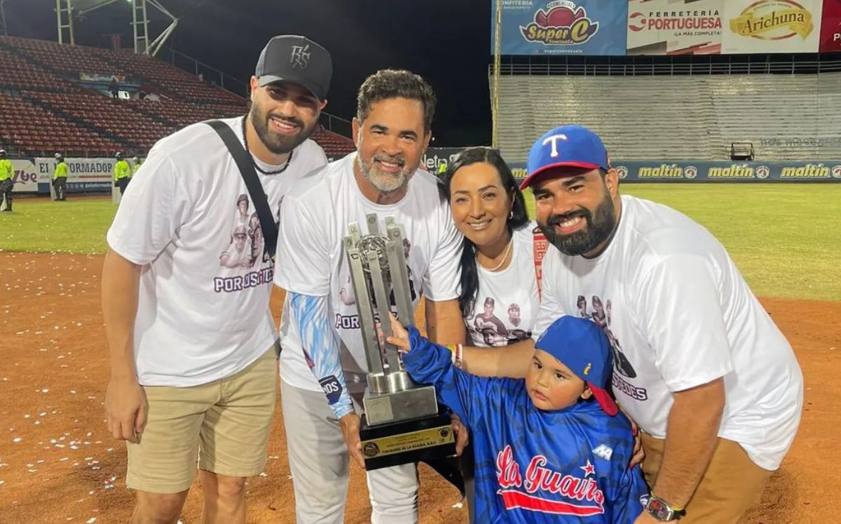 Ozzie Guillen celebró el título de Tiburones de La Guaira con su familia. (IG: Tiburonesbbc)