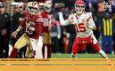 Brock Purdy y Patrick Mahomes se verán las caras en el Super Bowl LVIII (Foto: AFP)