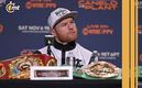Canelo Álvarez, en conferencia de prensa (AFP)