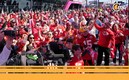 El color rojo destacó en el Super Bowl LVIII (Reuters)