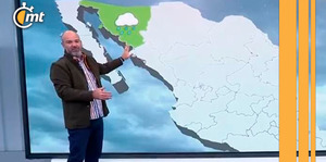 Luis García apareció para dar el clima. (Captura)