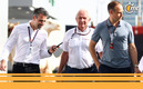 Helmut Marko junto a Oliver Mintzlaff (polo gris). (Foto: Reuters)