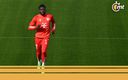 Alphonso Davies en un entrenamiento del Bayern Múnich. (Reuters)