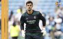 Courtois, en una práctica merengue (Reuters)