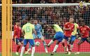 Endrick anotó su primer gol con Brasil en el empate 3-3 (AFP).