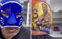 La máscara especial que usará Blue Panther. (@bluepantheroficial)