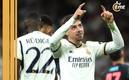 El gesto de los jugadores del Real Madrid con el escudo del City (AFP).