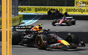 Checo Pérez terminó tercero en el sprint. (FOTO: AFP)