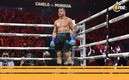Canelo Álvarez no se sentó en toda la pelea. (Foto: AFP)
