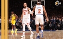 Jalen Brunson y Miles McBride (AFP)
