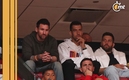 Messi, Busquets y Alba en el Heat vs Celtics (AFP)