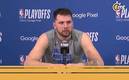 Luka Doncic pasó un momento incómodo en una conferencia de prensa (Foto: Captura)