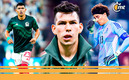 Ochoa, Lozano y Gallardo, en la tablita con el Tricolor. (Especial)