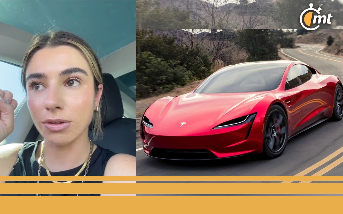 Tiktoker queda atrapa en su Tesla en medio del calor y entra en pánico