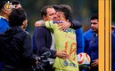 Baños celebró junto con los jugadores del América. (Foto: Mexsport)