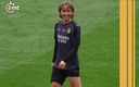 Modric entrenando antes de la Final. (Reuters)