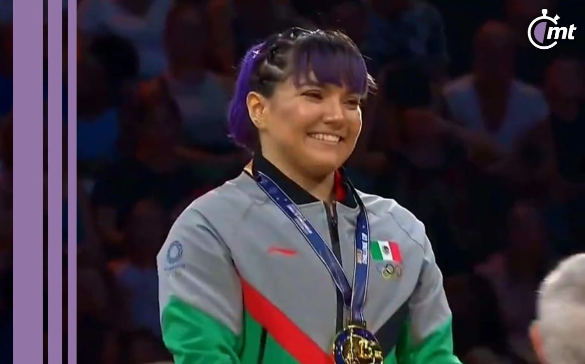 Alexa Moreno, en el podio (Conade)