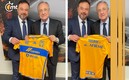 Florentino aceptó con gusto el regalo. (Foto: Jorge Vázquez)