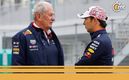 Helmut Marko platica con Checo Pérez (Mexsport)