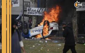 Reportan disturbios afuera del Congreso de Argentina (AFP).