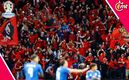 Aficionados albaneses durante el duelo de su selección ante Italia (Reuters)