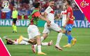 Festejo del gol agónico de Turquía (AFP)