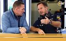 Christian Horner y Jos Verstappen (AFP)