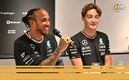 Lewis Hamilton y George Russell, pilotos de Mercedes (Reuters)